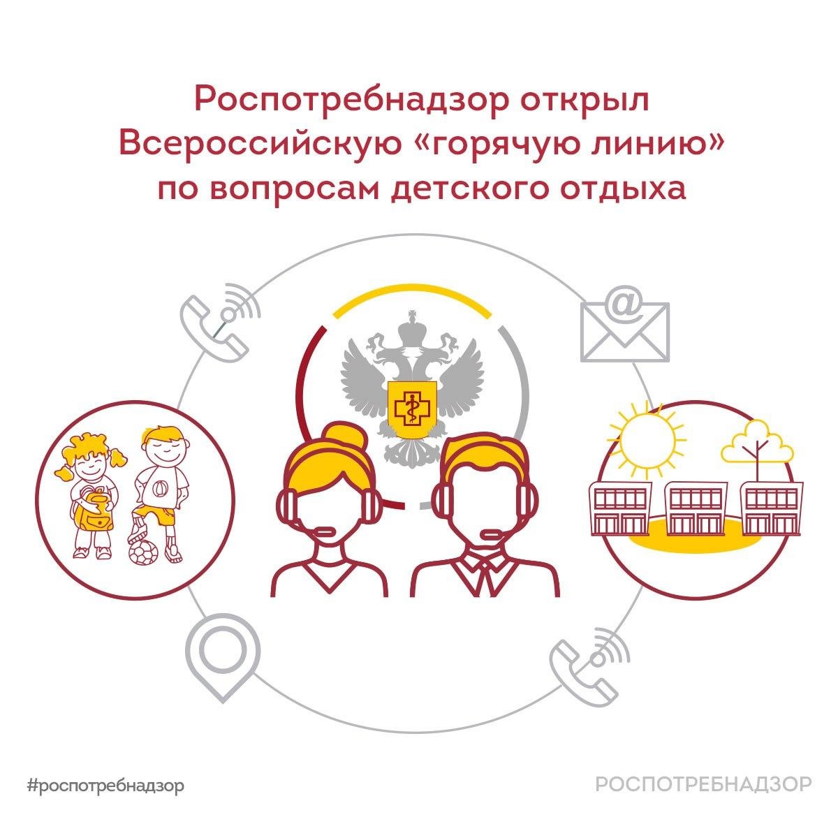 Роспотребнадзор открыл Всероссийскую «горячую линию» по вопросам детского отдыха.